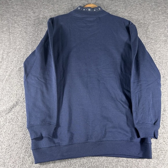 Bobbie Brooks Womens SZ S Blue Christmas Snowman Embroidered Ugly Sweatshirt New - Picture 3 of 8